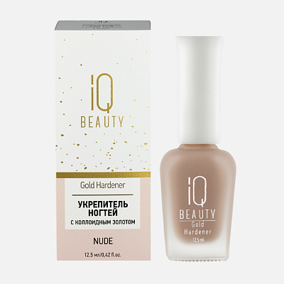 Укрепитель для ногтей с коллоидным золотом Gold Hardener IQ Beauty Nude 12,5 мл