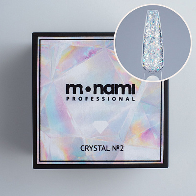Гель для наращивания Monami голографический Crystal Gel №02 15 г
