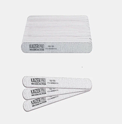 Пилка Kaizer Pro NF-85 на деревянной основе прямая серая 100/180 13 см