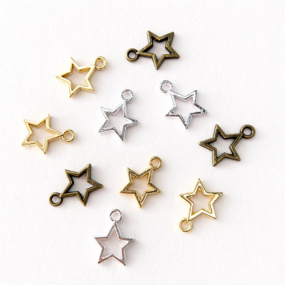 Пирсинг для ногтей Zoo Nail Art «Звездочки» 1861 металл 10 шт