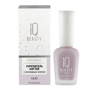 Укрепитель для ногтей с коллоидным золотом Gold Hardener IQ Beauty Lilac 12,5 мл